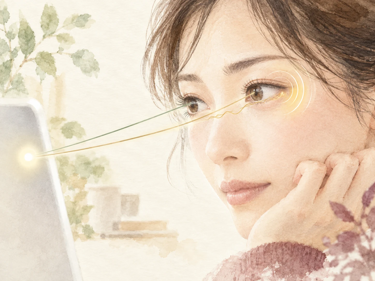 左右とも視力は同じくらいなのに、
片方の目だけ疲れる